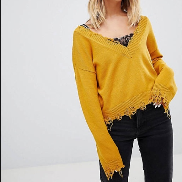 Wild Honey sweater with frayed hem - Picture 4 of 8